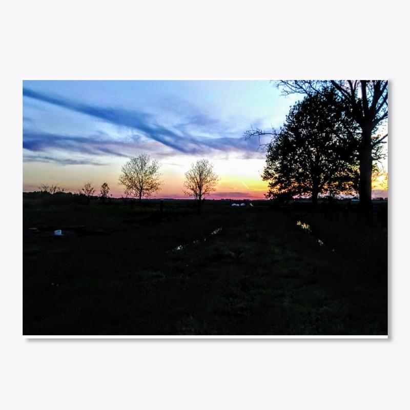 Country Sunset Sticker